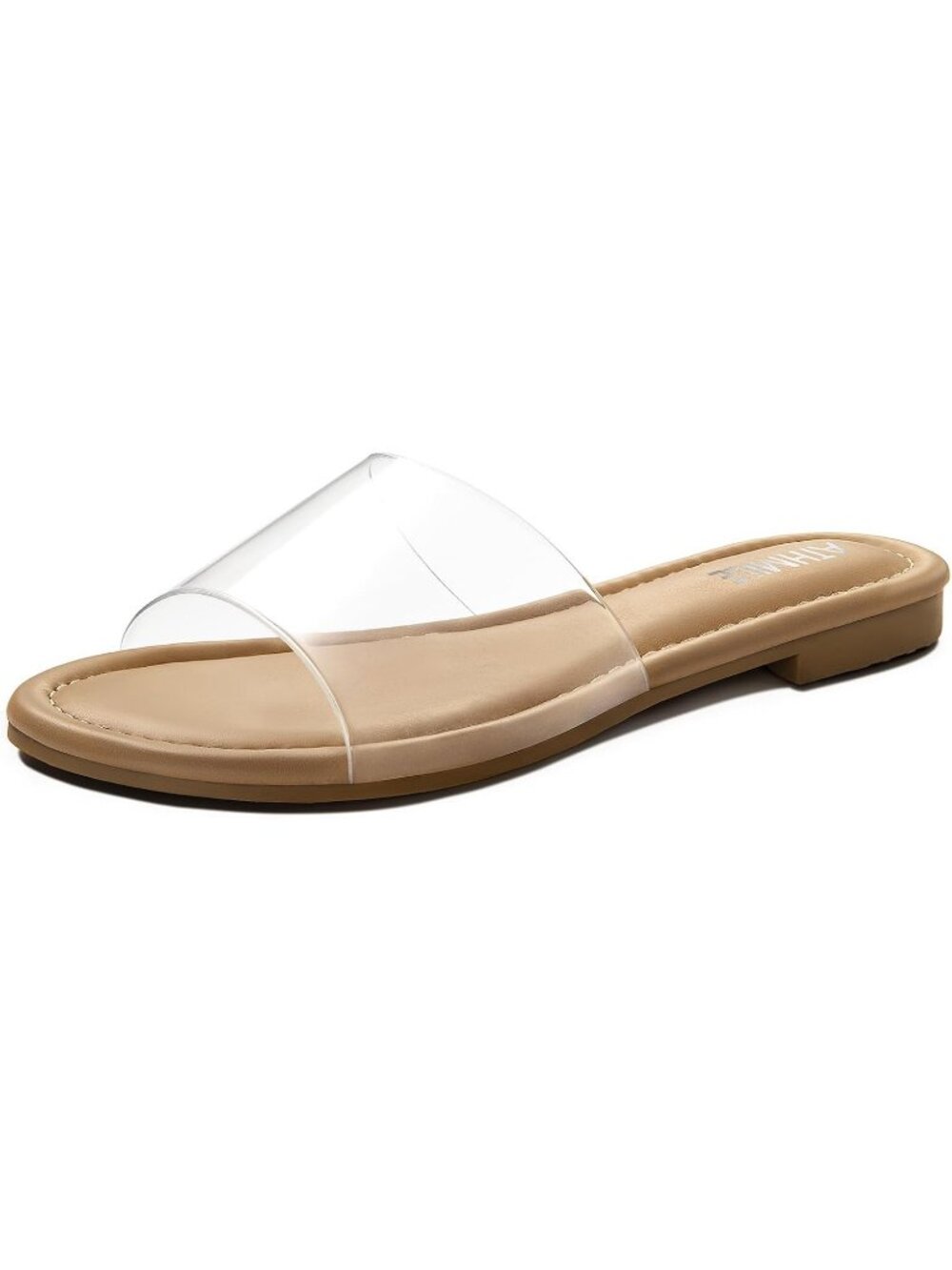 Women's Transparent Summer One Band Open Toe Slide Comfortable walking Slippers